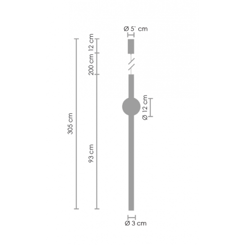 Lampa wisząca O-LINE LED 93 cm mosiądz