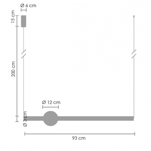 Lampa wisząca O-LINE LED 63 cm mosiądz