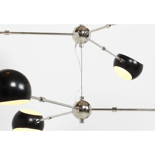 Lampa wisząca ASTRONOMY-9 czarna 165 cm