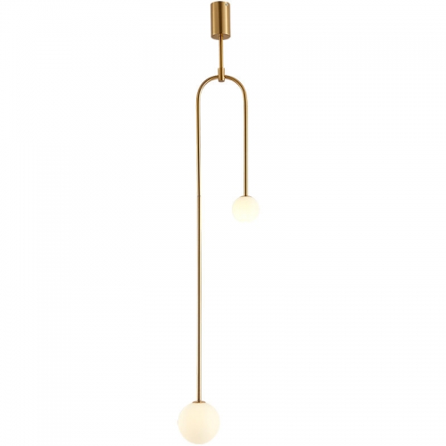 Lampa wisząca LOOP złota 123 cm