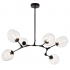 Lampa wisząca MODERN ORCHID-6 bursztynowo czarna 130 cm