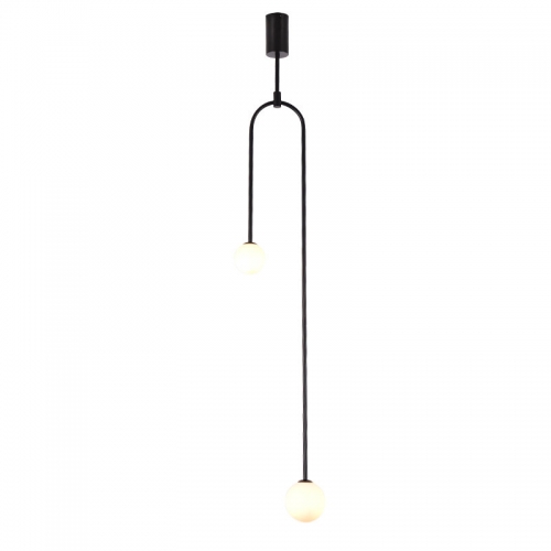 Lampa wisząca LOOP czarna 123 cm