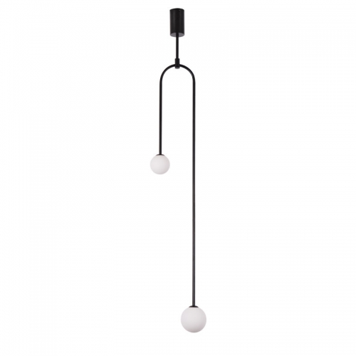 Lampa wisząca LOOP czarna 123 cm