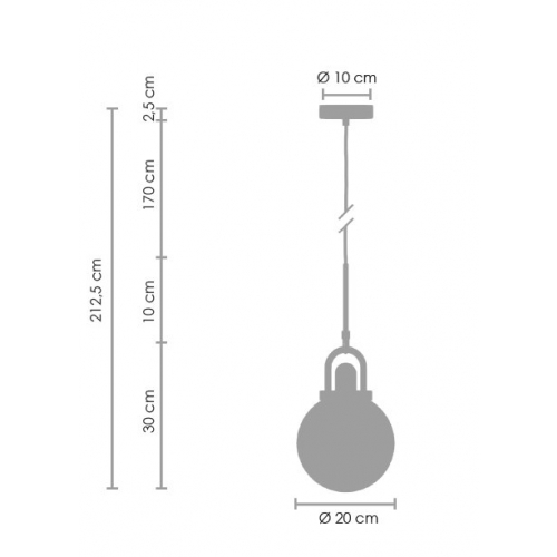 Lampa wisząca PEARL złota 20 cm