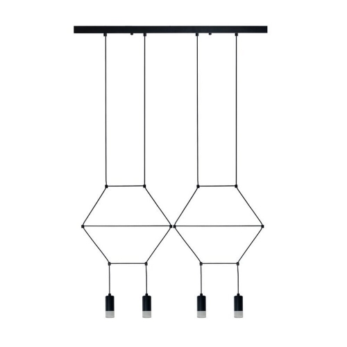 Lampa wisząca LINEA-4 LONG czarna 70 cm