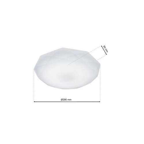 Plafon HEX 12W LED Ø290mm