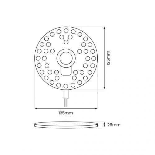 Moduł Led FIX 12W 3000K Fi125