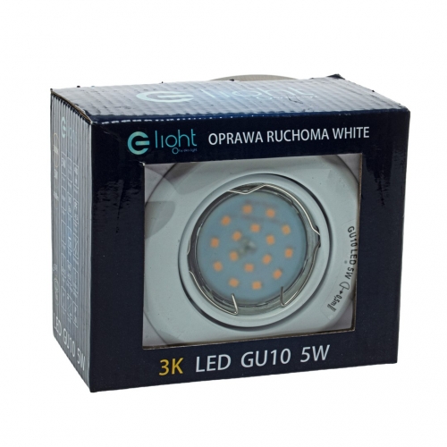 OCZKO OKRĄGŁE GU10 1X5W LED BIAŁE