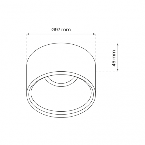 Oprawa Podtynkowa Bali Round Black