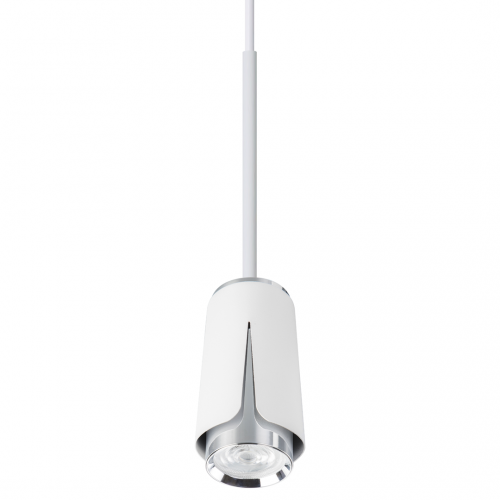 FLOWER WHITE CHROME LAMPA WISZĄCA 1xGU10