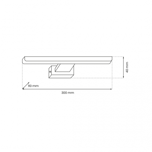 Kinkiet SHINE CHROME 30cm 7W LED