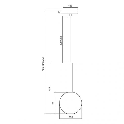 Lampa wisząca NIKO GOLD 1xG9 fi 150