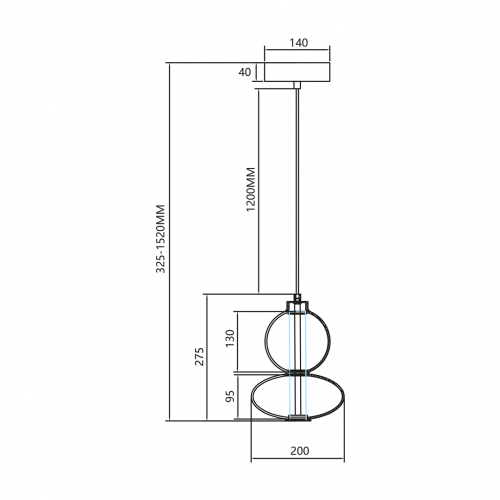 Lampa wisząca DAPHNE AMBER 12W