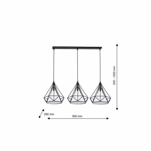 Lampa Wisząca TRIANGOLO 3xE27