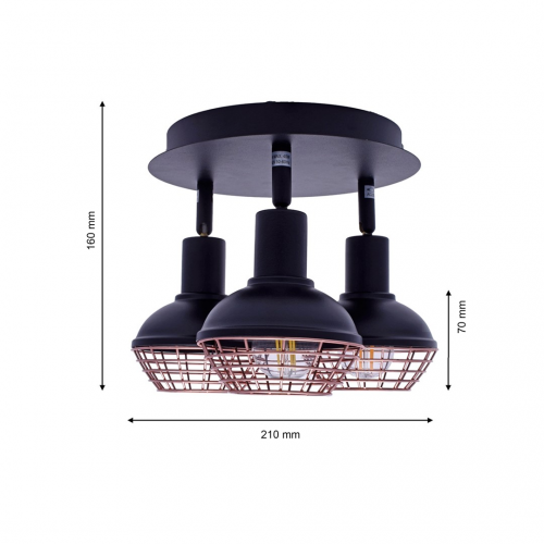 Lampa sufitowa LOGAN 3xE14