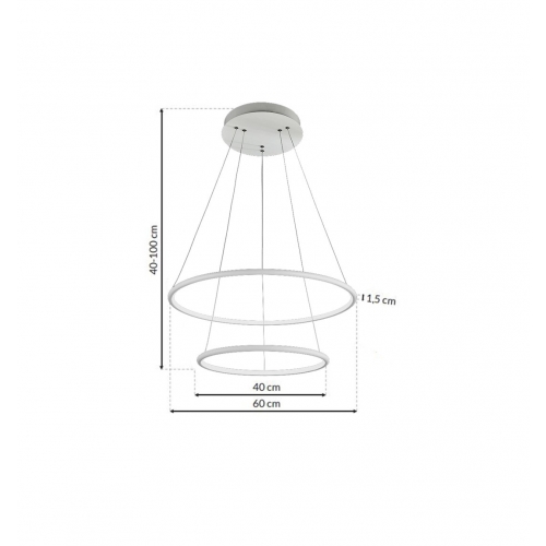 LAMPA WISZĄCA ORION WHITE 53W LED