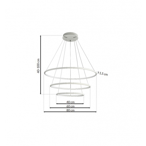 LAMPA WISZĄCA ORION WHITE 99W LED