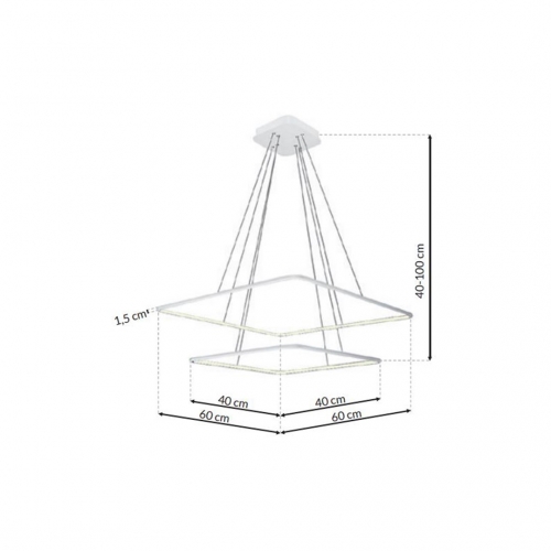 LAMPA WISZĄCA NIX WHITE 50W LED