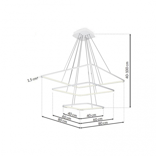 LAMPA WISZĄCA NIX WHITE 117W LED