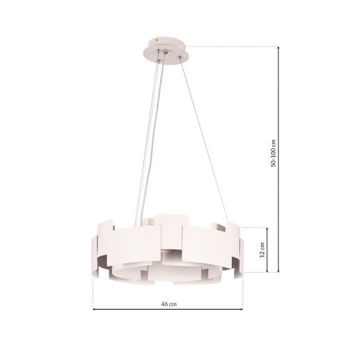 Lampa wisząca TORINO WHITE 24W LED