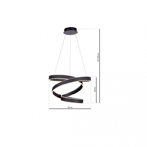 Lampa wisząca ANDROMEDA BLACK 100W LED