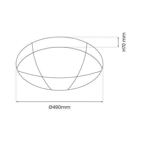 Plafon BOB 40W LED Ø490 mm