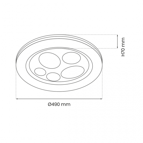 Plafon BUBBLES 48W Ø490 mm