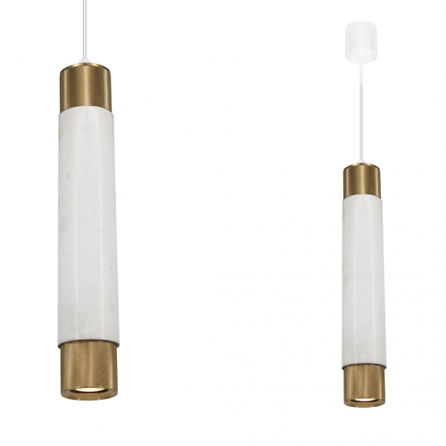 Lampa wisząca MARBLE WHITE/GOLD 1xGU10