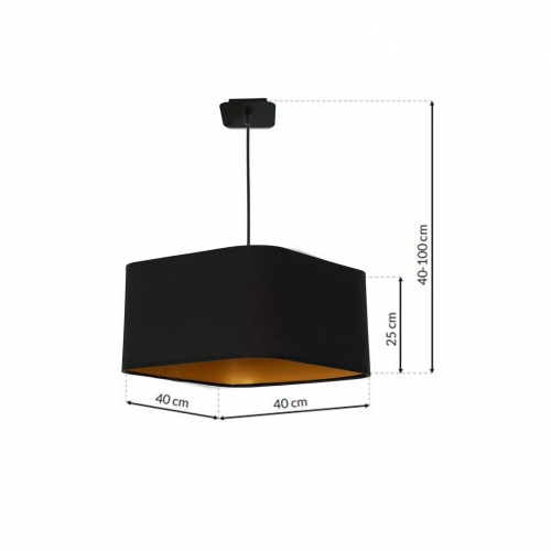 Lampa wisząca NAPOLI BLACK/GOLD 1xE27