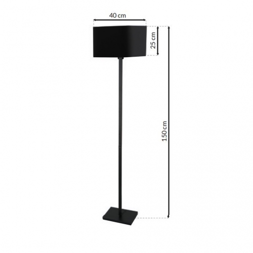 Lampa stojąca NAPOLI BLACK/GOLD 1xE27