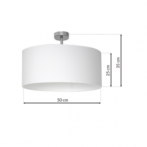 Lampa podsufitowa CASINO WHITE/CHROME 1xE27