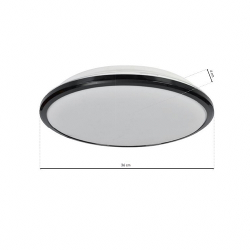 Plafon TERMA BLACK 24W LED IP44 Ø360 mm