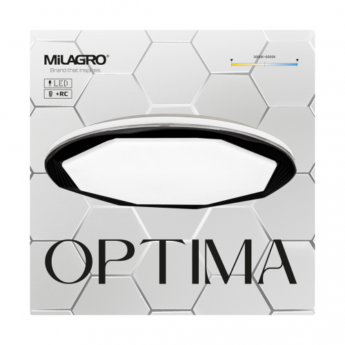 Plafon OPTIMA BLACK 52W LED Ø480 mm