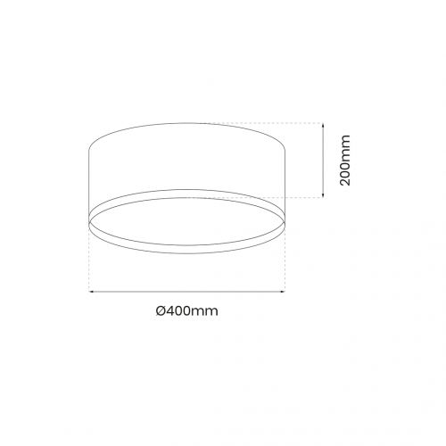 Plafoniera RONDO BLACK 18W LED