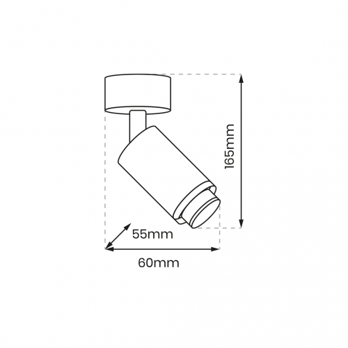 Spot Mica Zoom Czarny 1xGU10