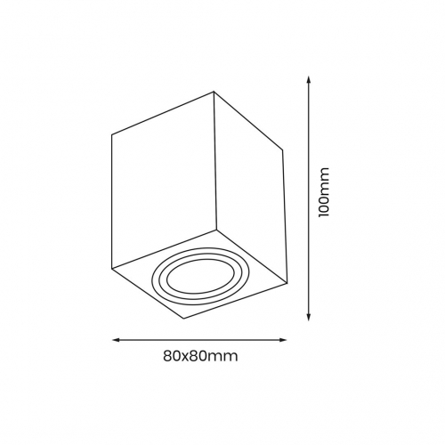 Bima Ring Square Black 1xGU10