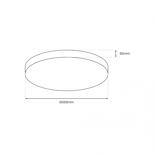 Plafon MAYA BLACK 15W LED IP44 Ø330 mm