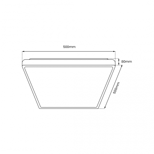 Plafon QUADRO BLACK 66W