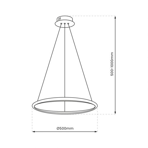 Lampa wisząca ROTONDA BLACK 27W LED