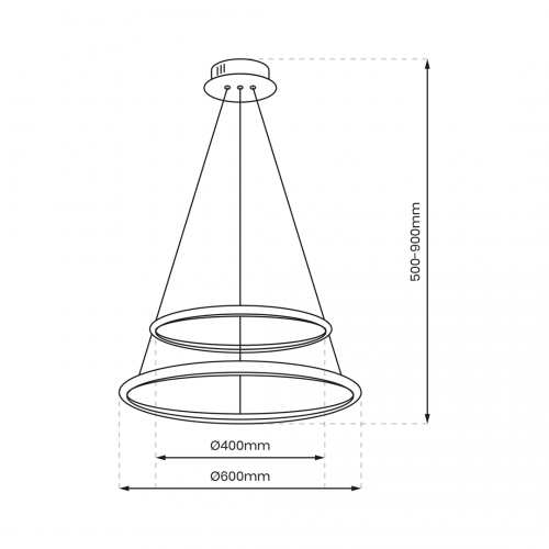 Lampa wisząca ROTONDA CHROME 51W LED