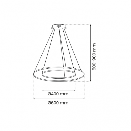 Lampa wisząca ROTONDA GOLD 51W LED