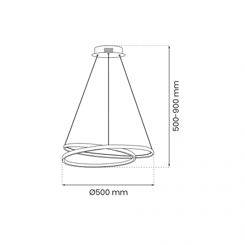 Lampa wisząca LUCERO CHROME 48W LED