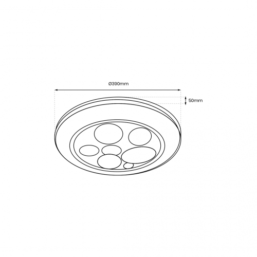 Plafon BUBBLES GOLD 30W  Ø390 mm