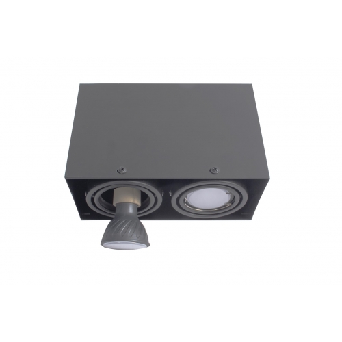 LAMPA SUFITOWA BLOCCO SZARY 2x7W GU10 LED