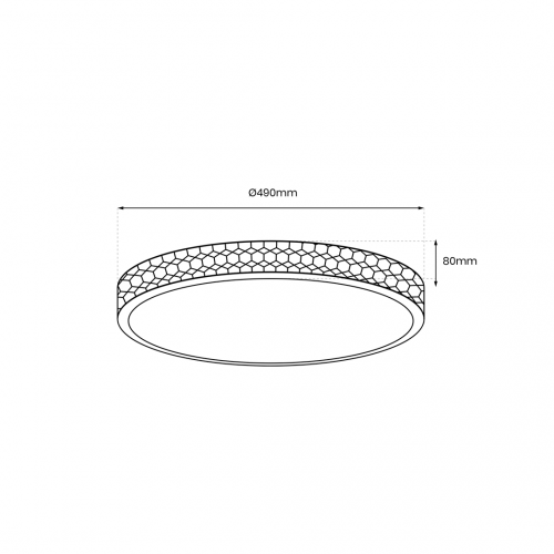 Plafoniera SHINY CLEAR 34W Ø490 mm