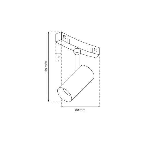 ROUND MAGNETIC TRACK 7W 4000K do śr. 900mm