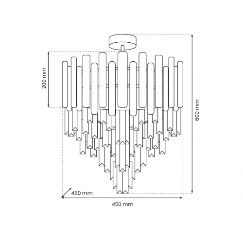 Lampa sufitowa MADISON CHROME 9xE14