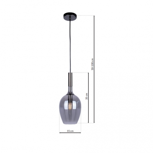 Lampa wisząca LUGANO SMOKED 1xE14