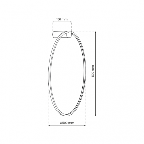 Kinkiet Saturno Black 25W LED