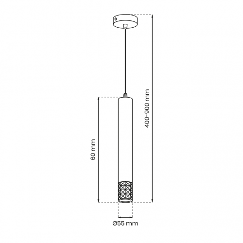 Lampa wisząca TUBI GOLD 1xGU10